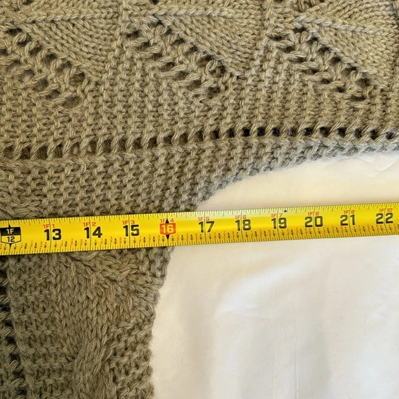 Berretti Cable Knit and Pattern All Over 3/4 Sleeve Brown Neutral Mohair/Wool M - Picture 5 of 10
